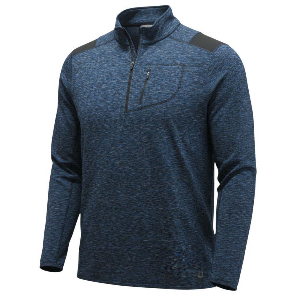 Tasc Mens Performance Pullover XL Blue Heathered Stretch Organic Cotton Viscose